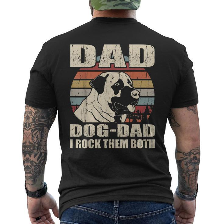 Anatolian Shepherd Dad And Dog Dad I Rock Them Both Vintage Men's T-shirt Back Print