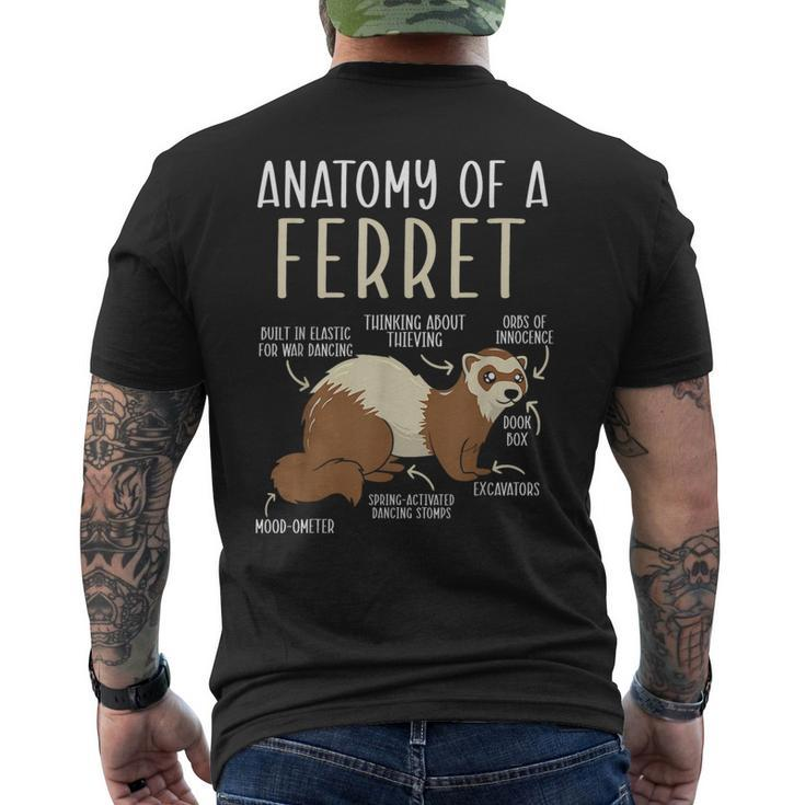 Anatomy Of A Ferret Lover Wildlife Animal Ferret Owner  Mens Back Print T-shirt