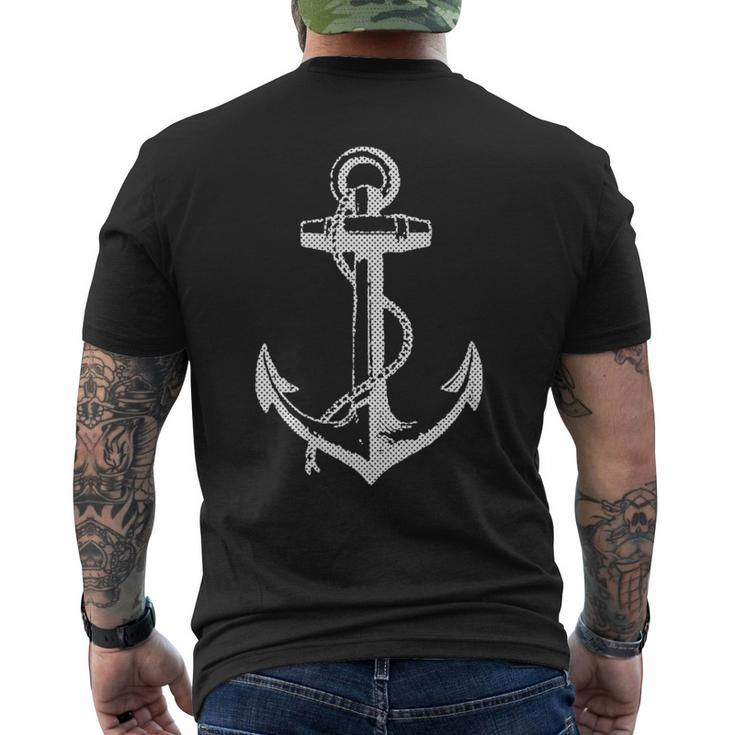 Anchor Boating Fishing Water Sports Lake  Mens Back Print T-shirt