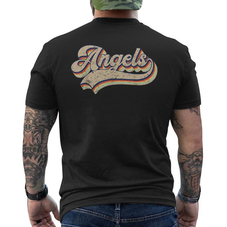 Angels Name Vintage Retro Baseball Lovers Baseball Fans  Baseball Funny Gifts Mens Back Print T-shirt
