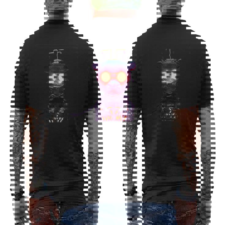 Animatronic Freddy A Bear Scary Mechanical Glowing-Fire Men's T-shirt Back Print
