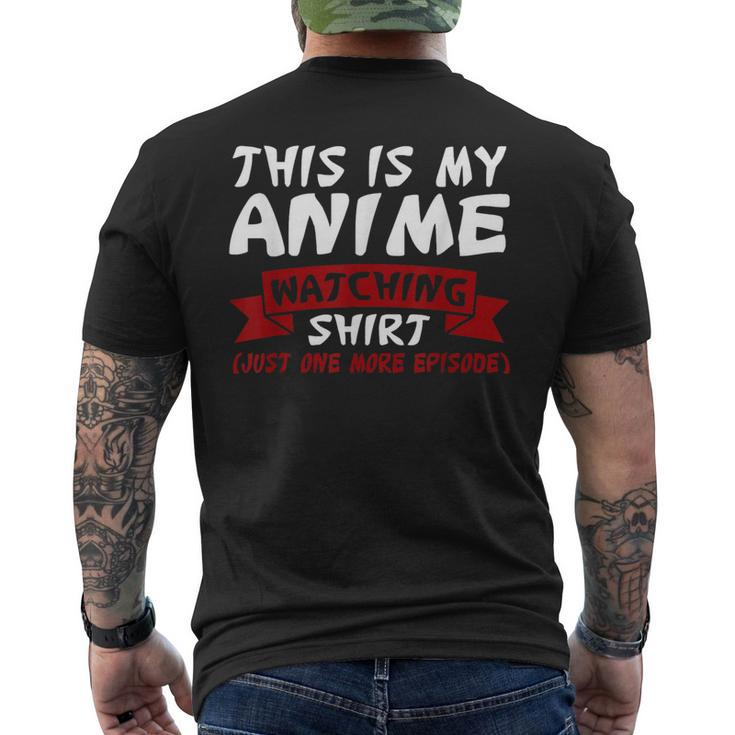This Is My Anime Watching Anime Merchandise Waifu Men's T-shirt Back Print