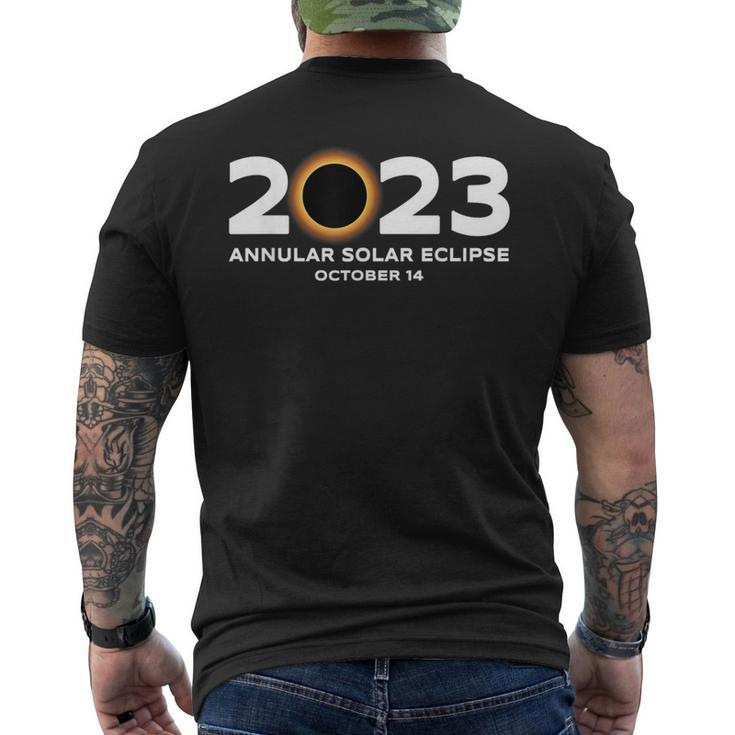 Annular Solar Eclipse 2023 October 14 Astronomy Lover Men's T-shirt Back Print