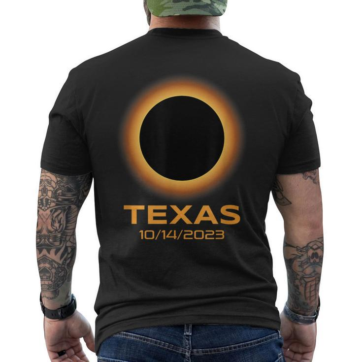 Annular Solar Eclipse October 2023 Texas Astronomy Men's T-shirt Back Print