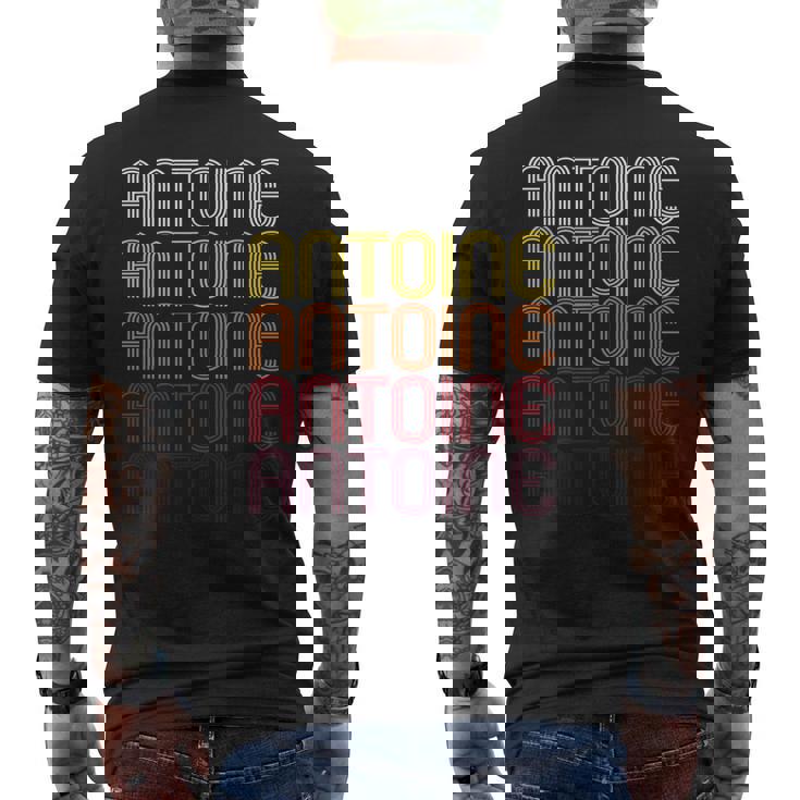 Antoine Retro Wordmark Pattern Vintage Style Men's T-shirt Back Print
