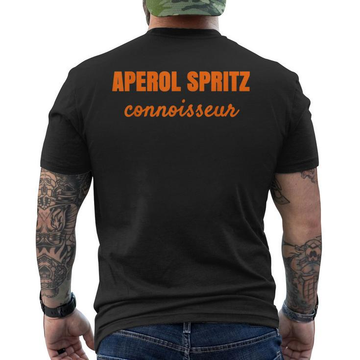 Aperol Spritz Connoisseur Italian Cocktail Lovers T  Mens Back Print T-shirt