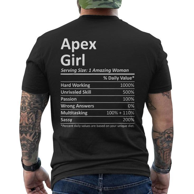 Apex Girl Nc North Carolina Funny City Home Roots Usa Gift Usa Funny Gifts Mens Back Print T-shirt