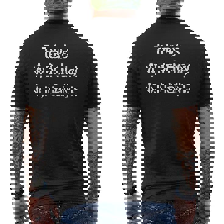 April Fools Birthday Today's My Birthday Men's T-shirt Back Print