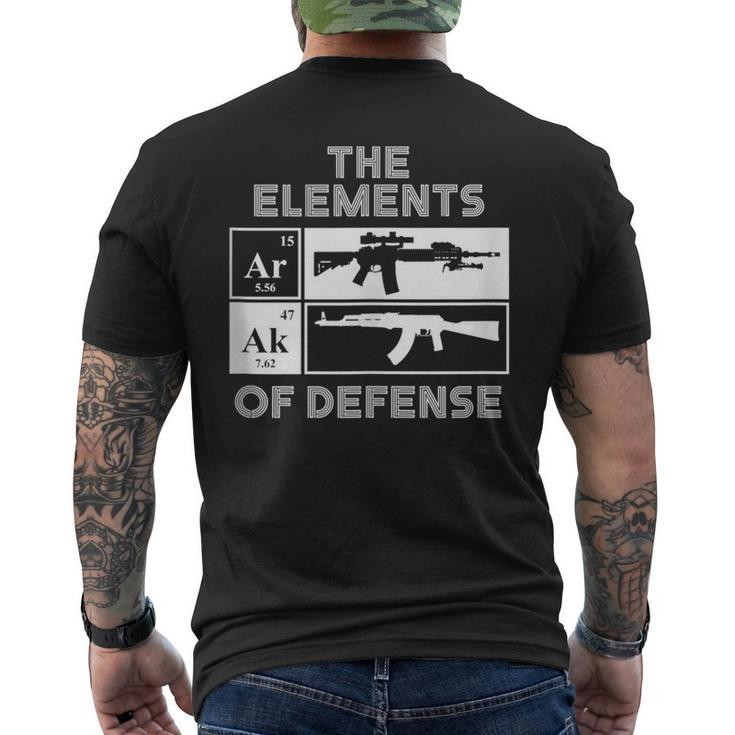 Ar15 Ak47 Elements Of Defense Periodic Table Men's T-shirt Back Print
