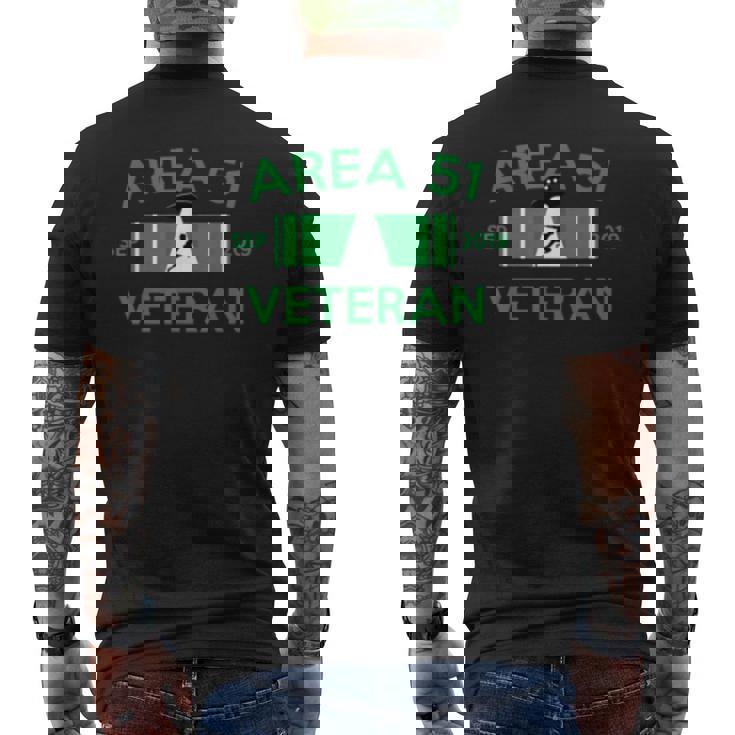 Area 51 Veteran Vintage Storm Area 51 Men's Back Print T-shirt