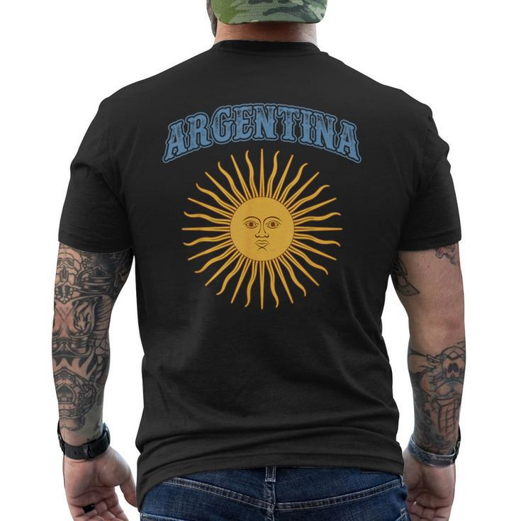 Argentina Hispanic Heritage Month Sun May Argentinian Flag Men's T-shirt Back Print