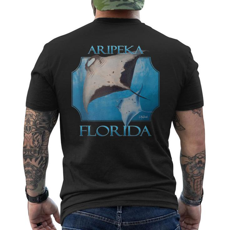 Aripeka Florida Manta Rays Ocean Sea Rays Men's T-shirt Back Print