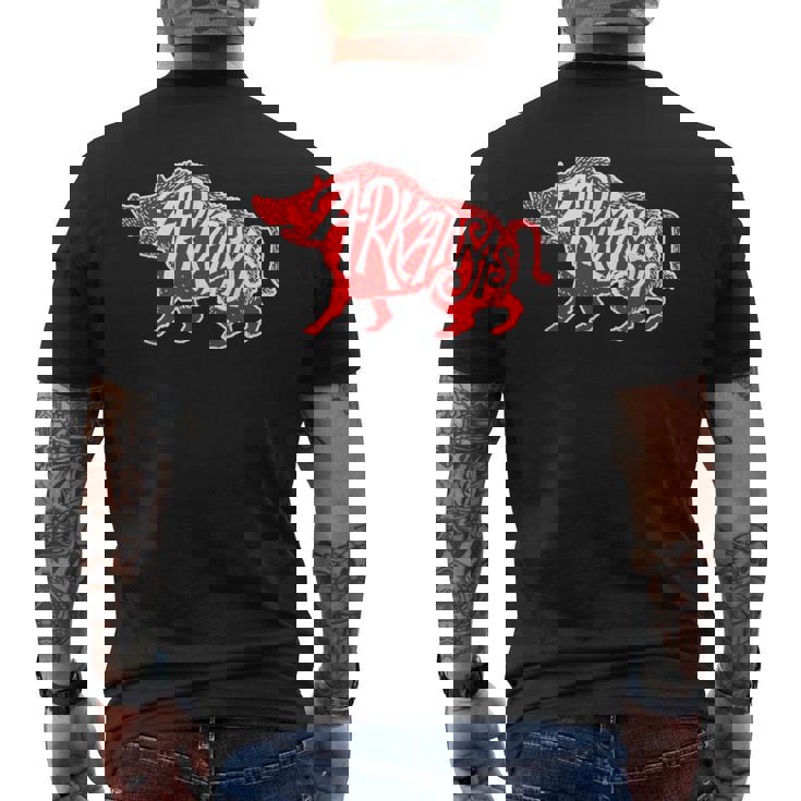 Arkansas Hog Hunting Animal Wild Boar Vintage Men's T-shirt Back Print