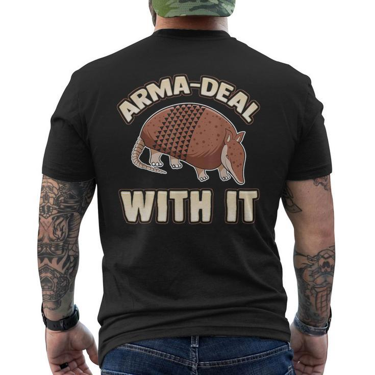 Arma-Deal With It Fun Pun Armadillo Armadillo Lovers Men's T-shirt Back Print