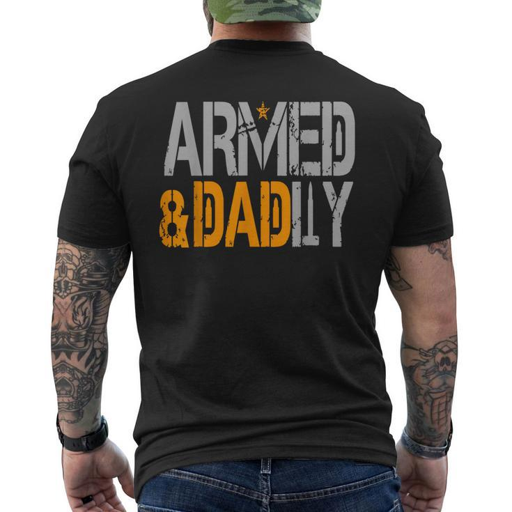 Armed And Dadly Deadly Father For Fathers Day 2023 Men's Back Print T-shirt