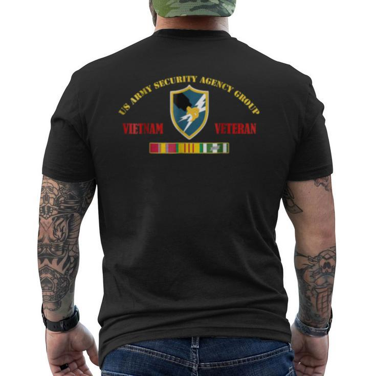 Army Security Agency Group Vietnam Veteran Men's Back Print T-shirt