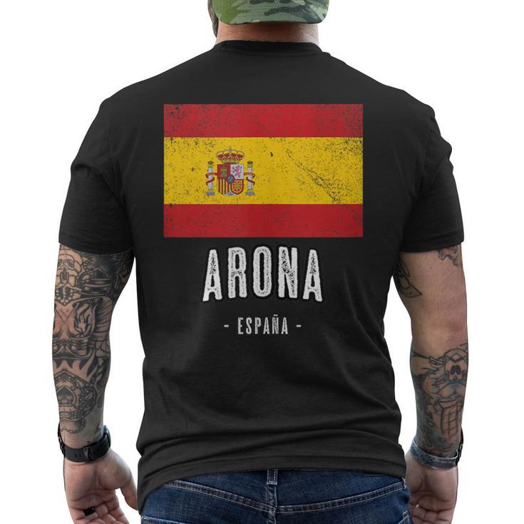Arona Spain Es Flag City Top Bandera Ropa Men's T-shirt Back Print