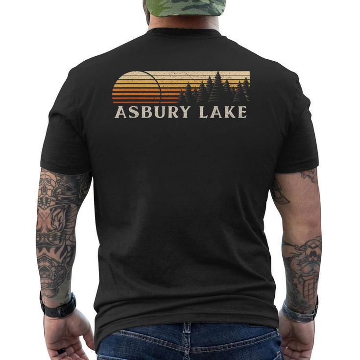 Asbury Lake Fl Vintage Evergreen Sunset Eighties Retro Men's T-shirt Back Print