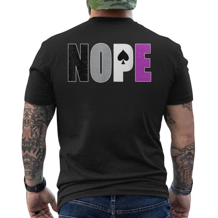 Asexual Pride Nope Ace Flag Asexuality Ally Lgbtq Month Mens Back Print T-shirt