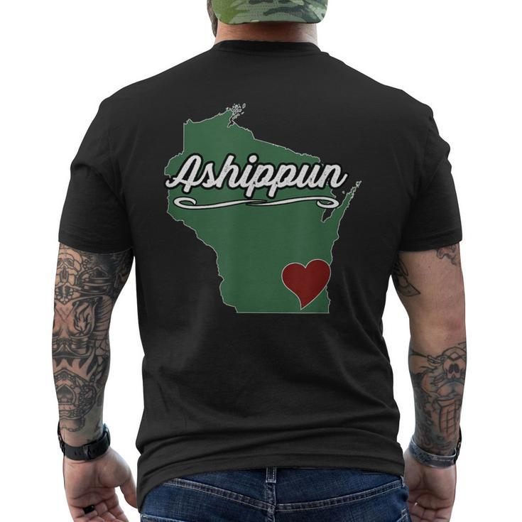 Ashippun Wisconsin Wi Usa City State Souvenir Men's T-shirt Back Print