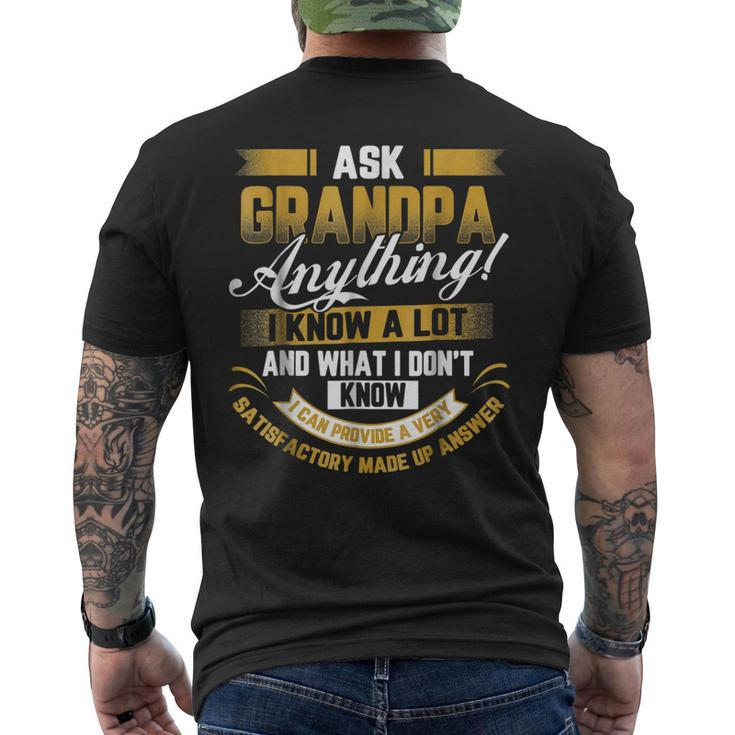 Ask Grandpa Anything Fathers Day Papa Men's Back Print T-shirt
