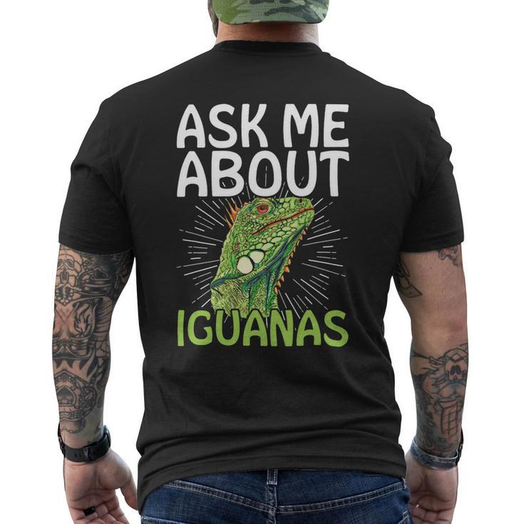 Ask Me About Iguanas Design For An Iguana Herpetologist Mens Back Print T-shirt