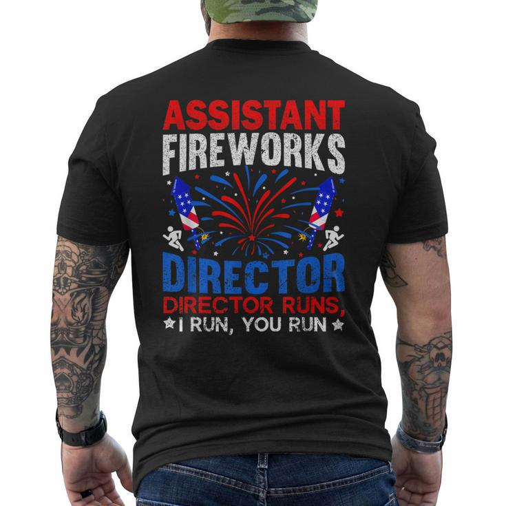 Assistant Fireworks Director Usa Independence Day July 4Th Men's Back Print T-shirt
