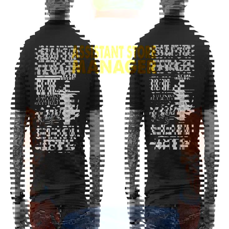 Assistant Store Manager Hearts Ninja Actual Job Title Men's Back Print T-shirt