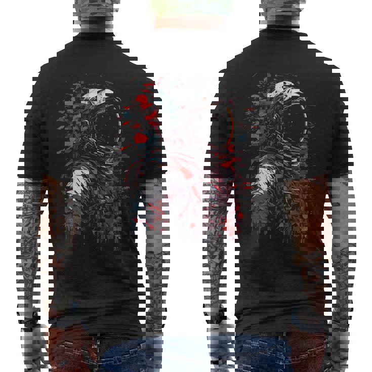 Astronaut Space Spaceship Planet Astronaut Men's T-shirt Back Print
