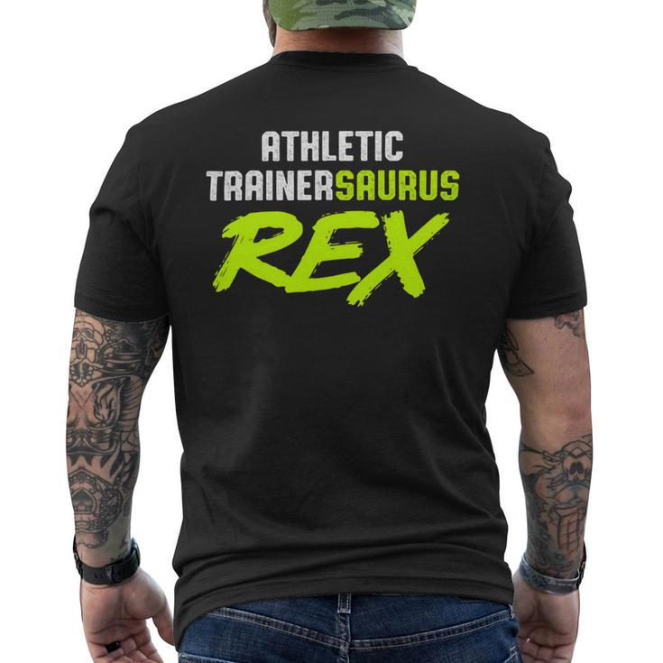 Athletic Trainer Gym Coach Rex Wellness Coaching Mens Back Print T-shirt