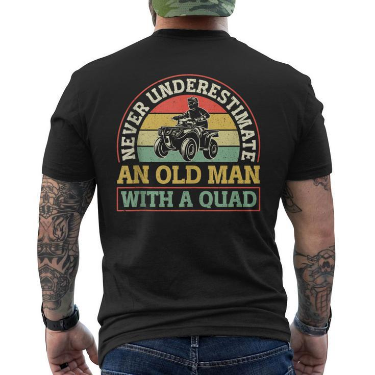 Atv Quad Biker Four Wheeler Vintage Never Underestimate An Men's T-shirt Back Print