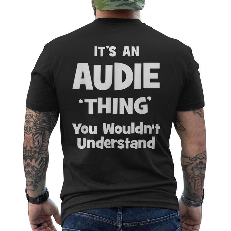 Audie Thing Name Funny Mens Back Print T-shirt