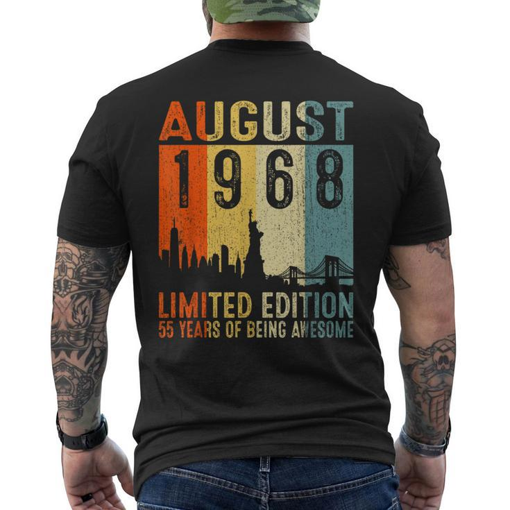 August 1968 Limited Edition 55 Years Of Being Awesome Men's T-shirt Back Print