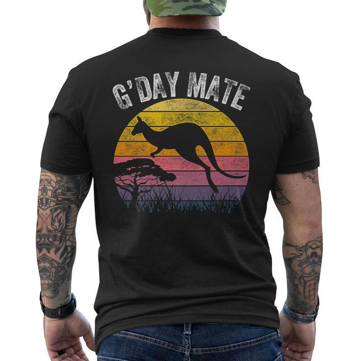 Australia Gday Mate Funny Kangaroo Australian Symbol Mens Back Print T-shirt