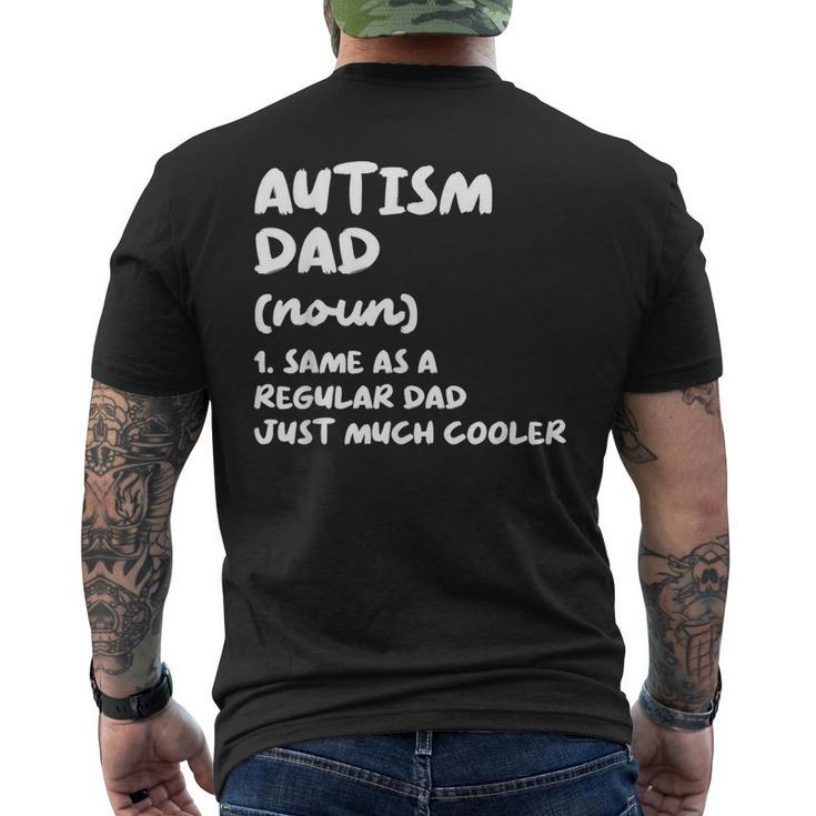 Autism Dad Definition Mens Back Print T-shirt