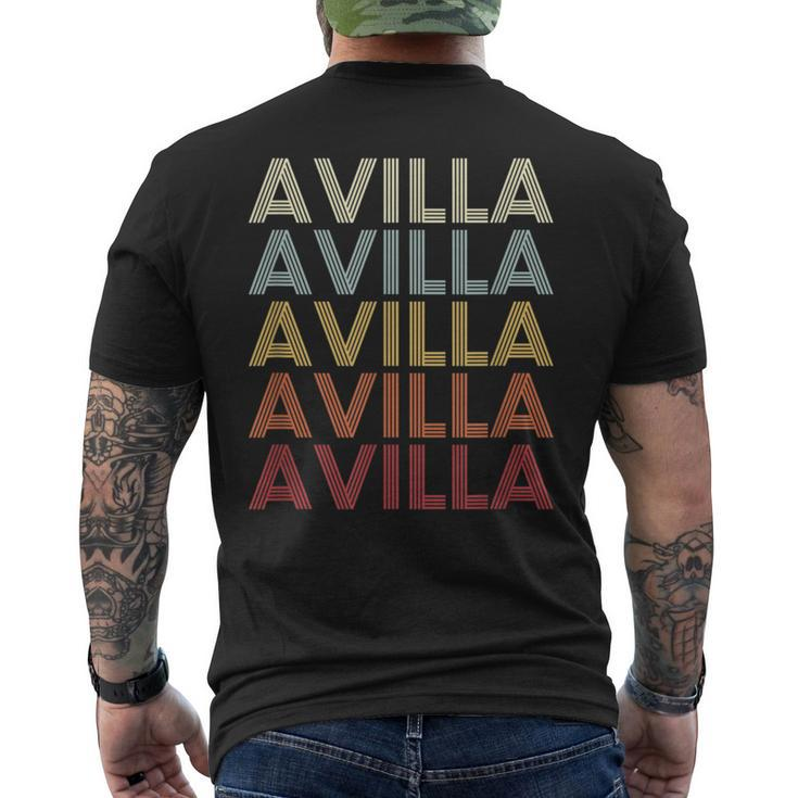 Avilla Indiana Avilla In Retro Vintage Text Men's T-shirt Back Print