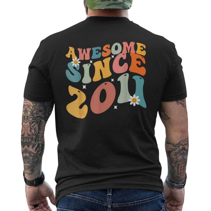 Awesome Since 2011 12Th Birthday Retro Born In 2011 Men's T-shirt Back Print
