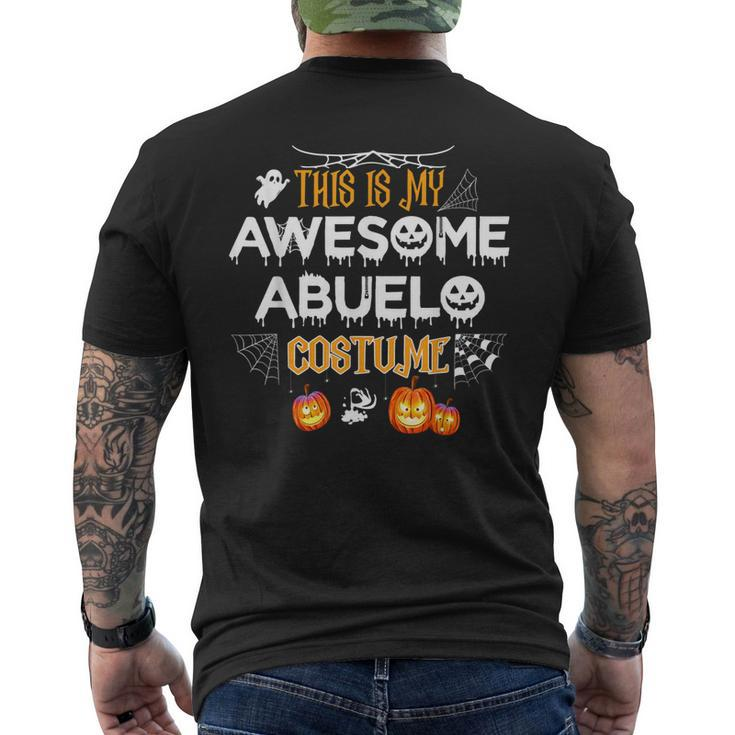 This Is My Awesome Grandpa Abuelo Costume Halloween Men's Back Print T-shirt