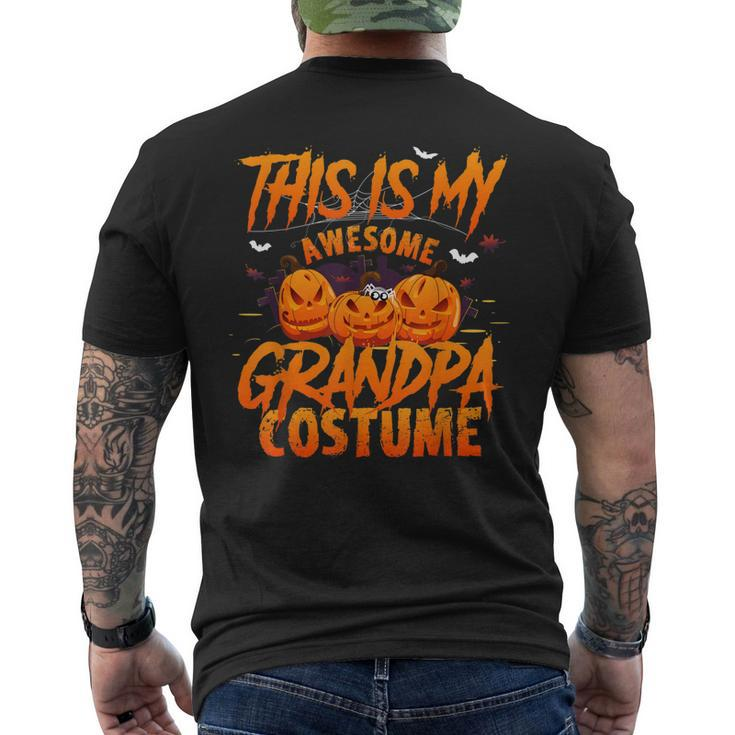 This Is My Awesome Halloween Grandpa Costume Pumkin Men's Back Print T-shirt