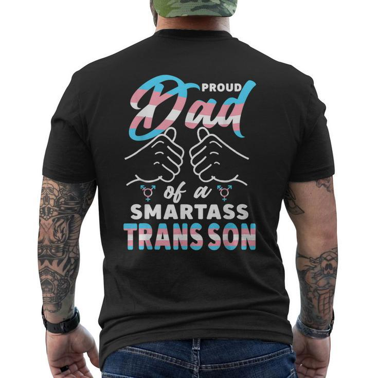 Awesome Proud Trans Dad Pride Lgbt Awareness Fathers Day For Women Men's Back Print T-shirt