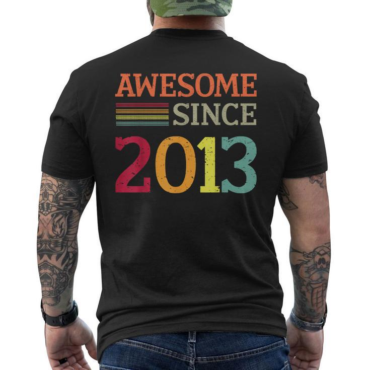 Awesome Since 2013 10Th Birthday Retro Vintage  Mens Back Print T-shirt