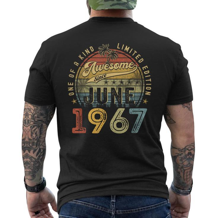 Awesome Since June 1967 Vintage 56Th Birthday Party Retro  Mens Back Print T-shirt