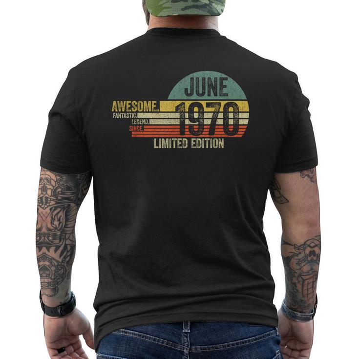 Awesome Since June 1970 Legend Since June 1970 Birthday  Mens Back Print T-shirt