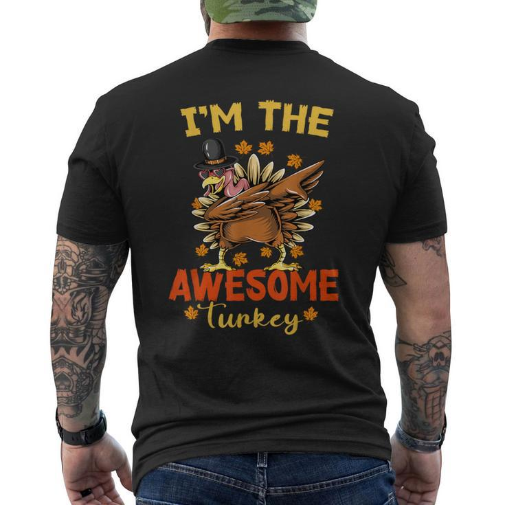 Awesome Turkey Matching Family Group Thanksgiving Party Pj Men's T-shirt Back Print