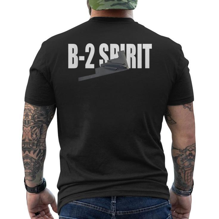 B-2 Spirit Bomber Airplane Men's T-shirt Back Print