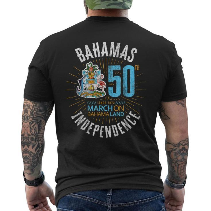 Bahamas 50Th Independence Bahamian Flag Nassau Bahamas Flag  Mens Back Print T-shirt