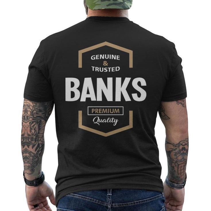 Banks Name Gift Banks Quality Mens Back Print T-shirt