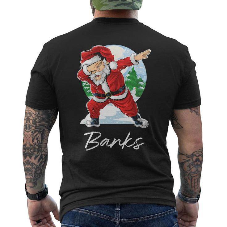 Banks Name Gift Santa Banks Mens Back Print T-shirt