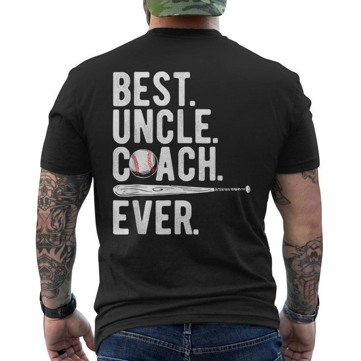 Baseball Best Uncle Coach Ever Proud Dad Daddy Fathers  Mens Back Print T-shirt