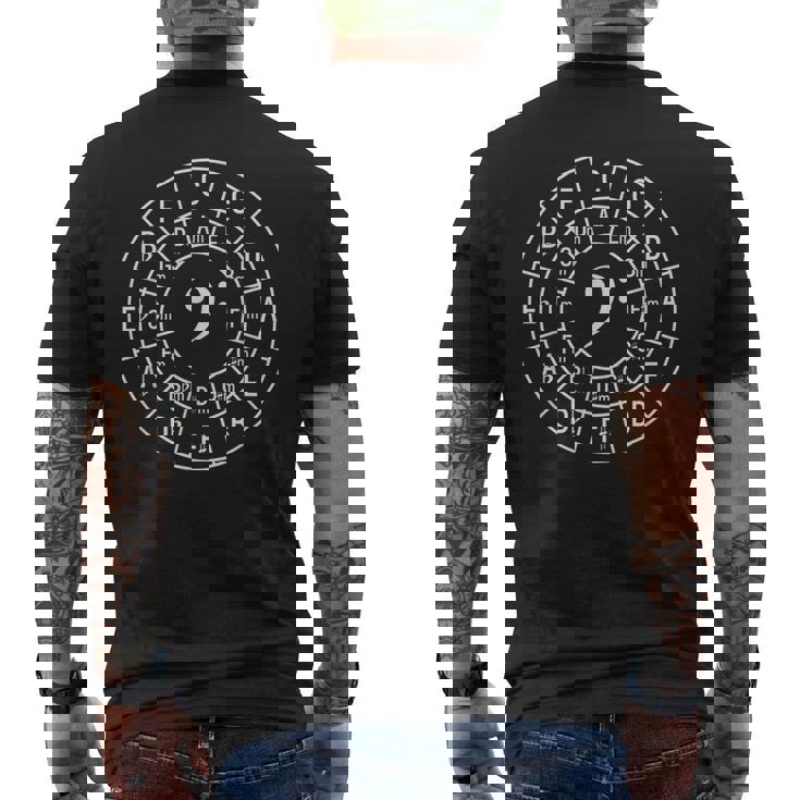 Bass Clef Circle Of Fifths Musician Composer Men's T-shirt Back Print